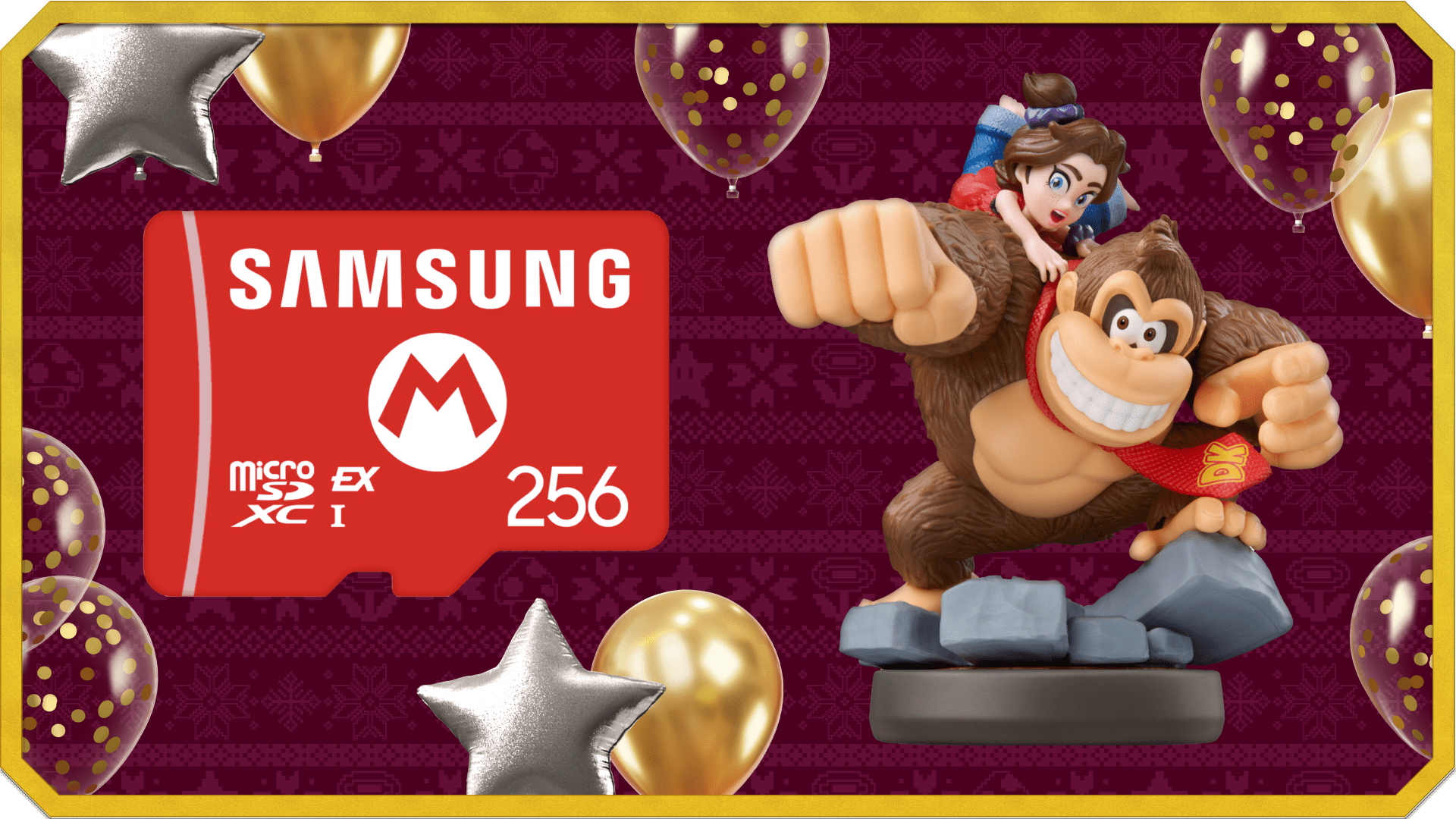 SD Card and Donkey Kong/Pauline amiibo